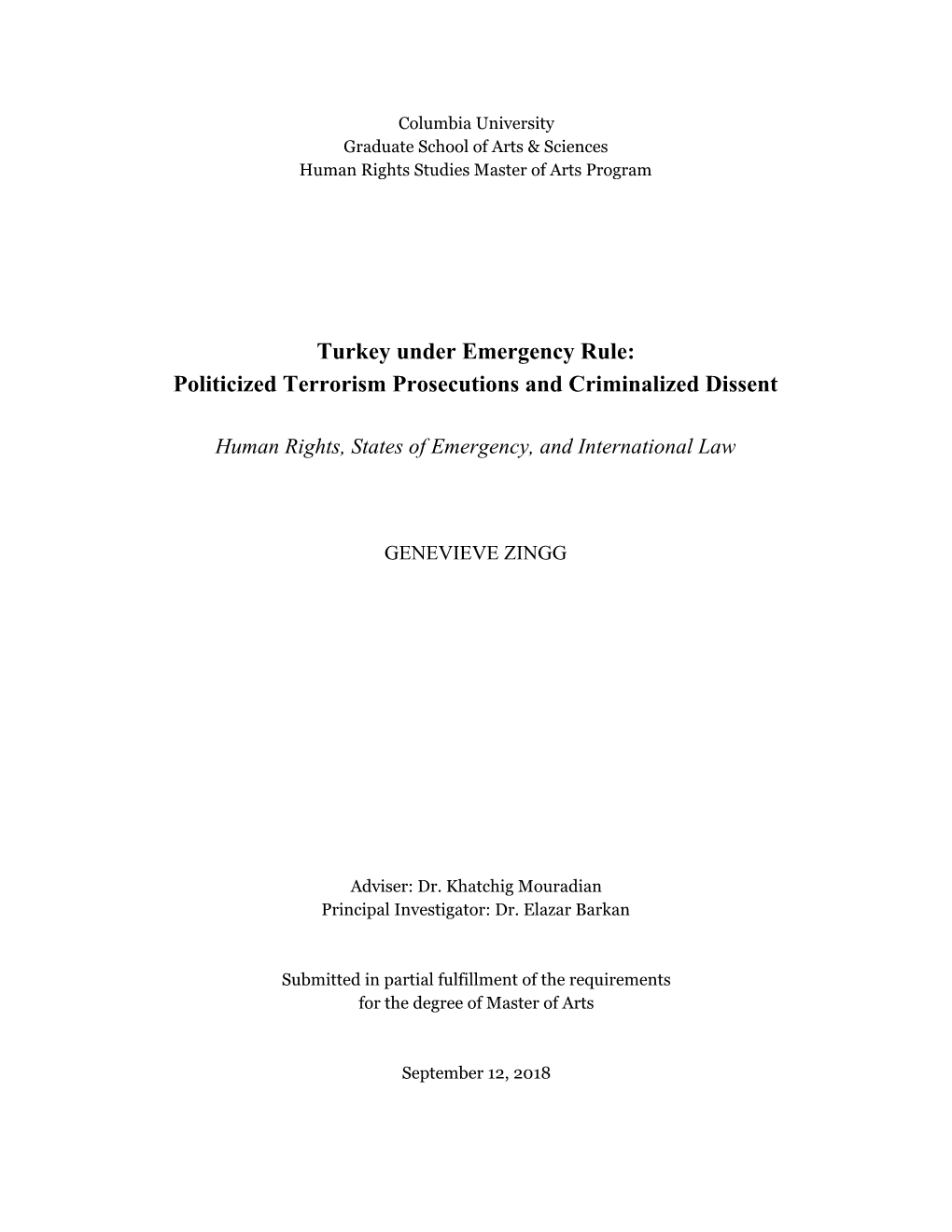 Turkey Under Emergency Rule: Politicized Terrorism Prosecutions and Criminalized Dissent