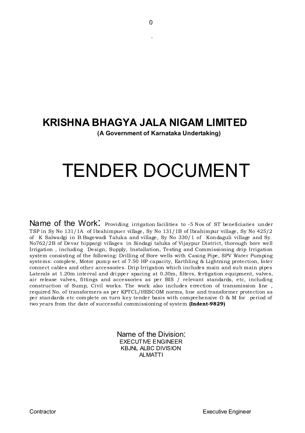 Tender Document