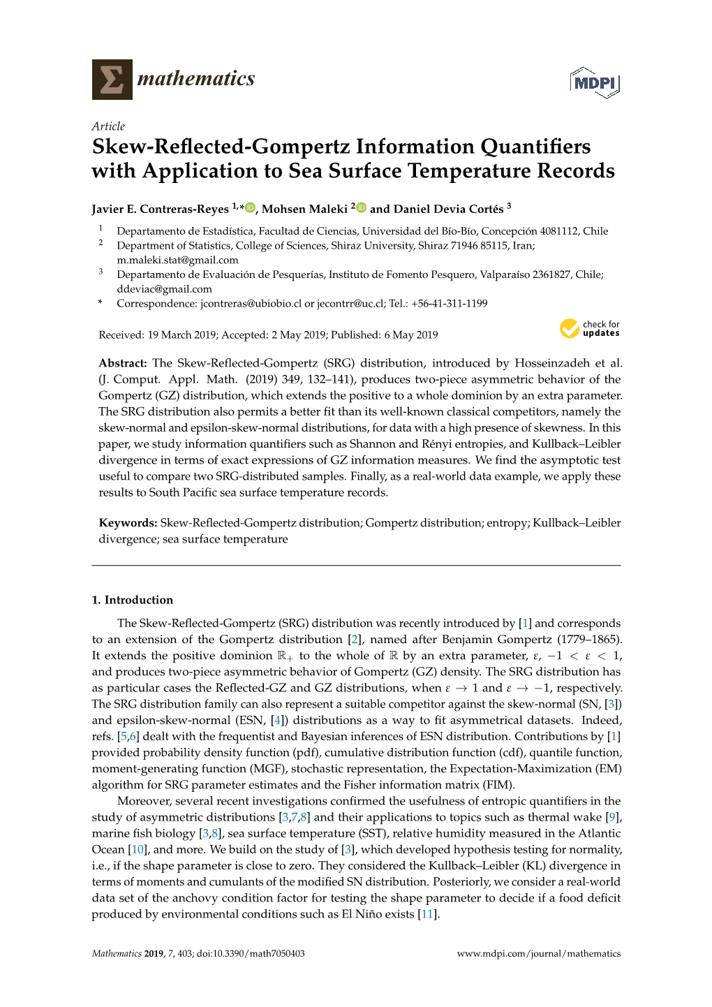 Skew-Reflected-Gompertz Information Quantifiers with Application to Sea