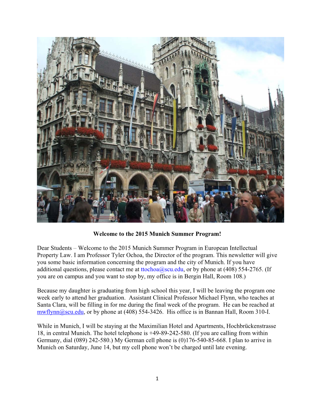 The 2015 Munich Summer Program!