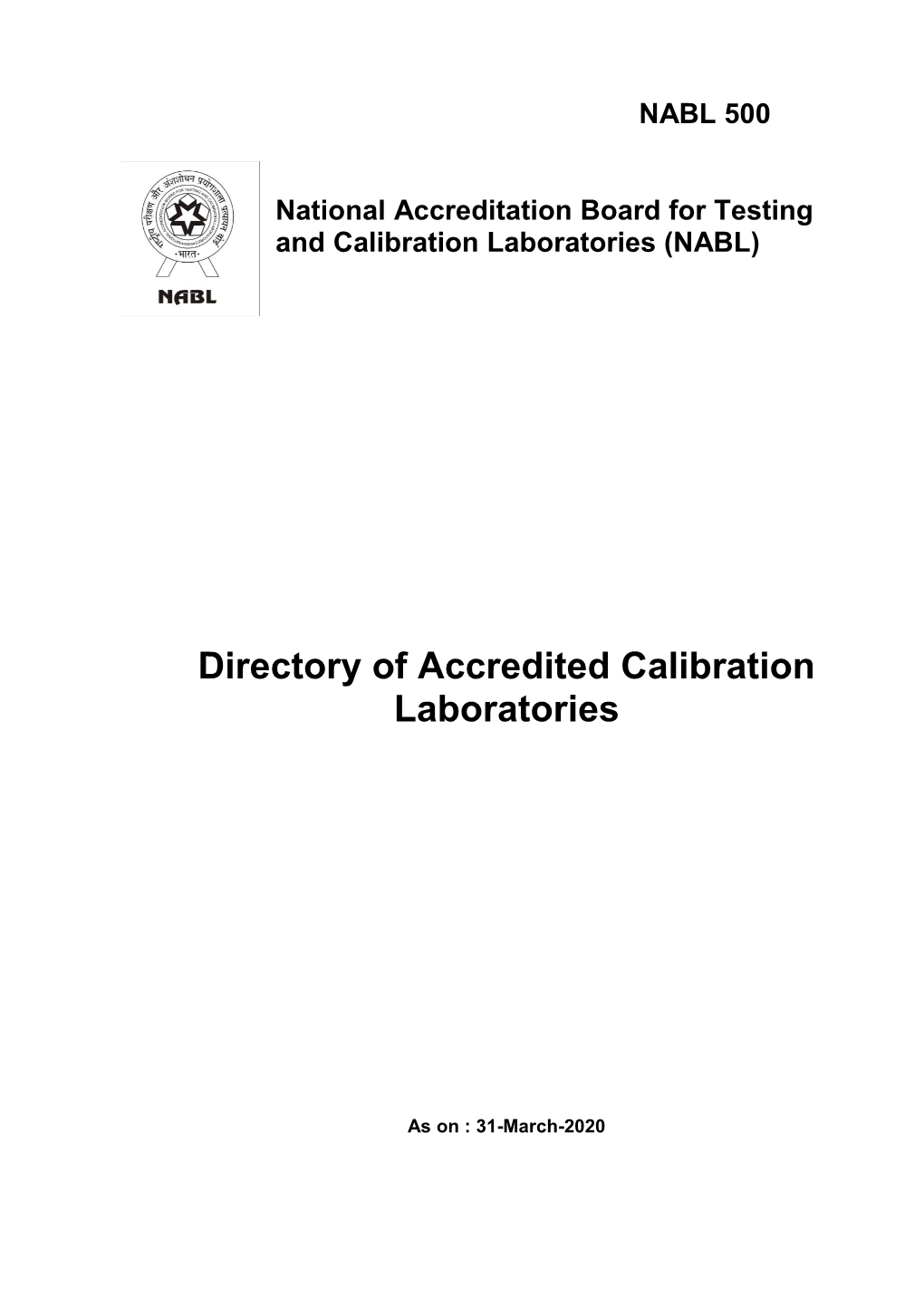 Directory of Accredited Calibration Laboratories