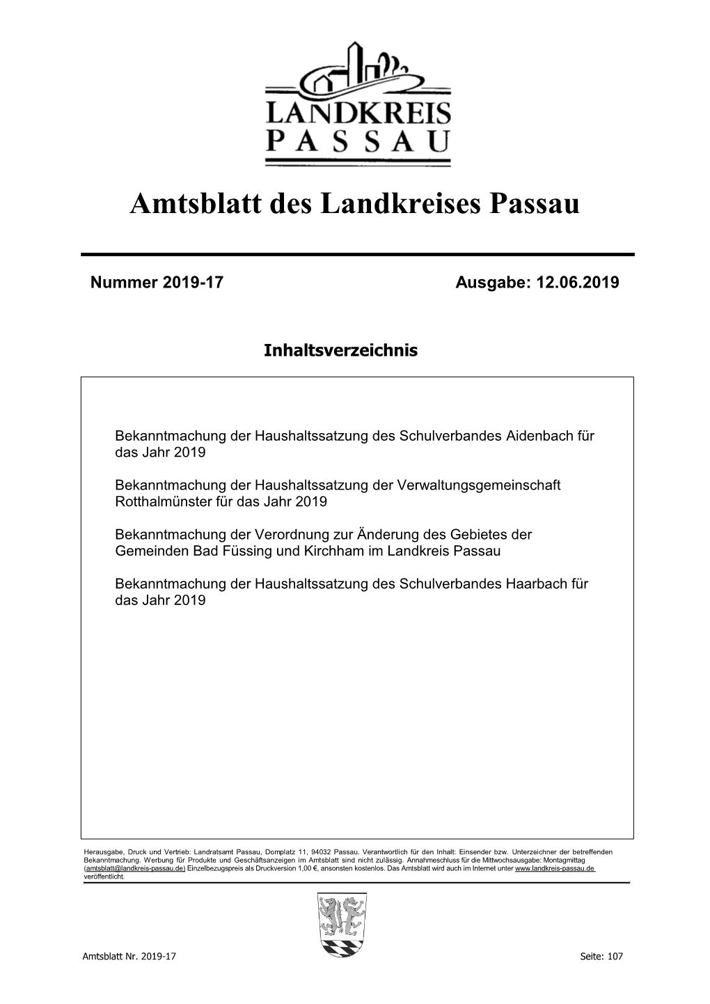 Amtsblatt Nr. 2019-17 Seite: 107