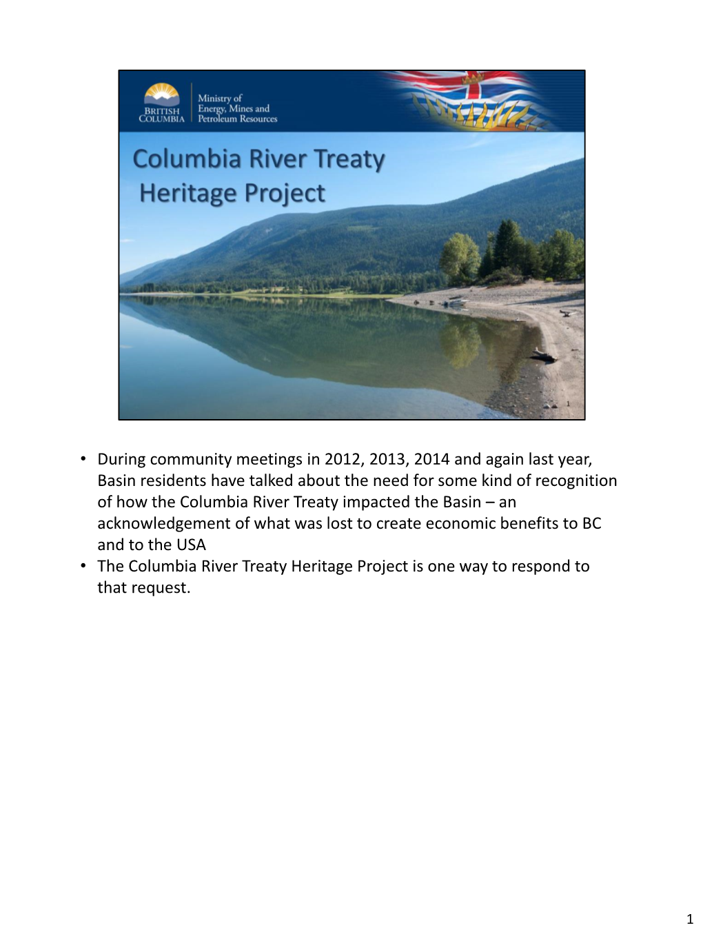 Columbia River Treaty Oversight Committee