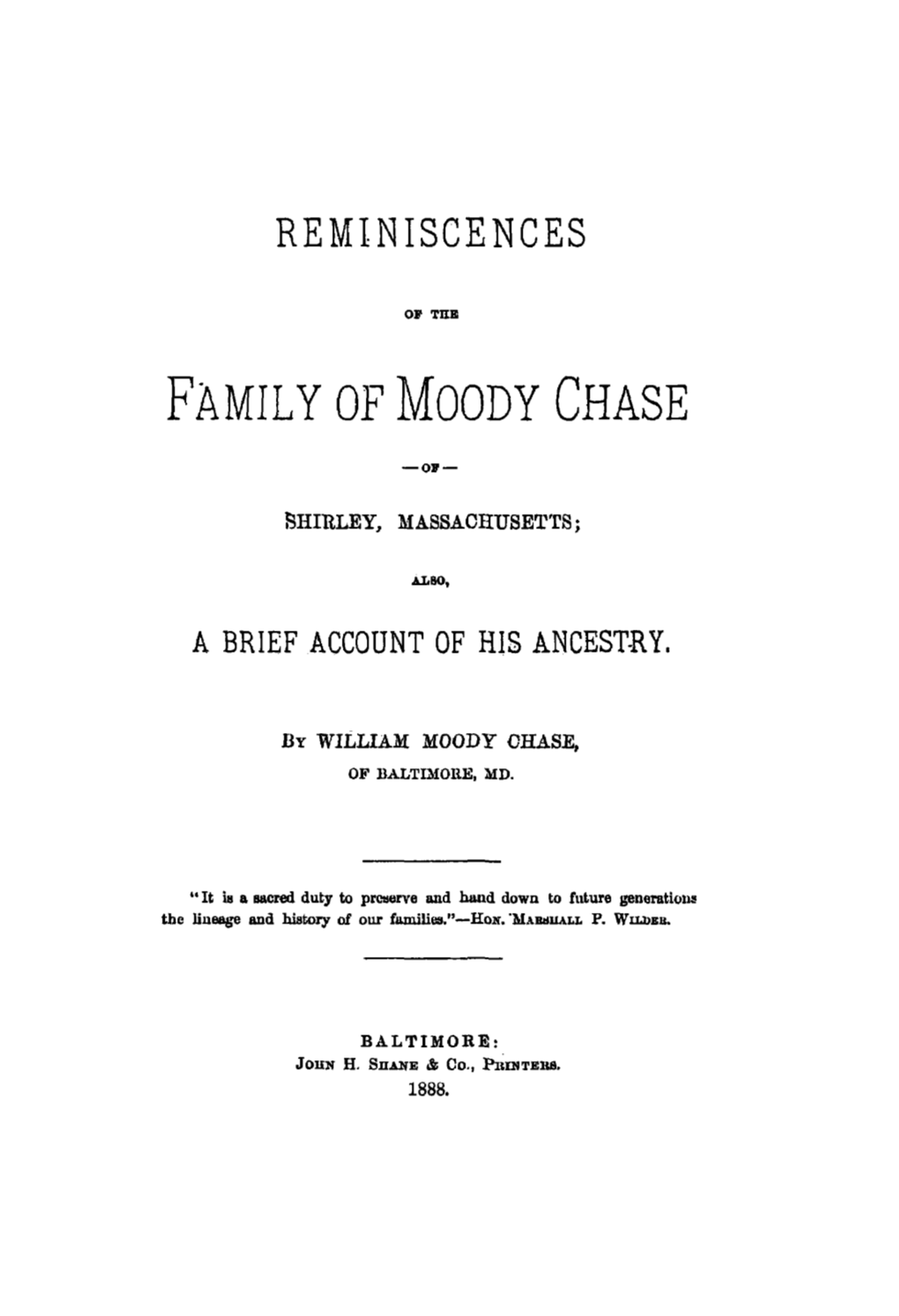 Family of Moody Chase