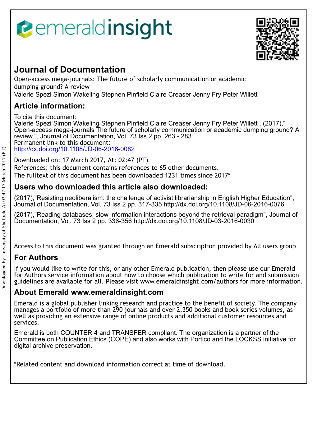 Open-Access Mega-Journals