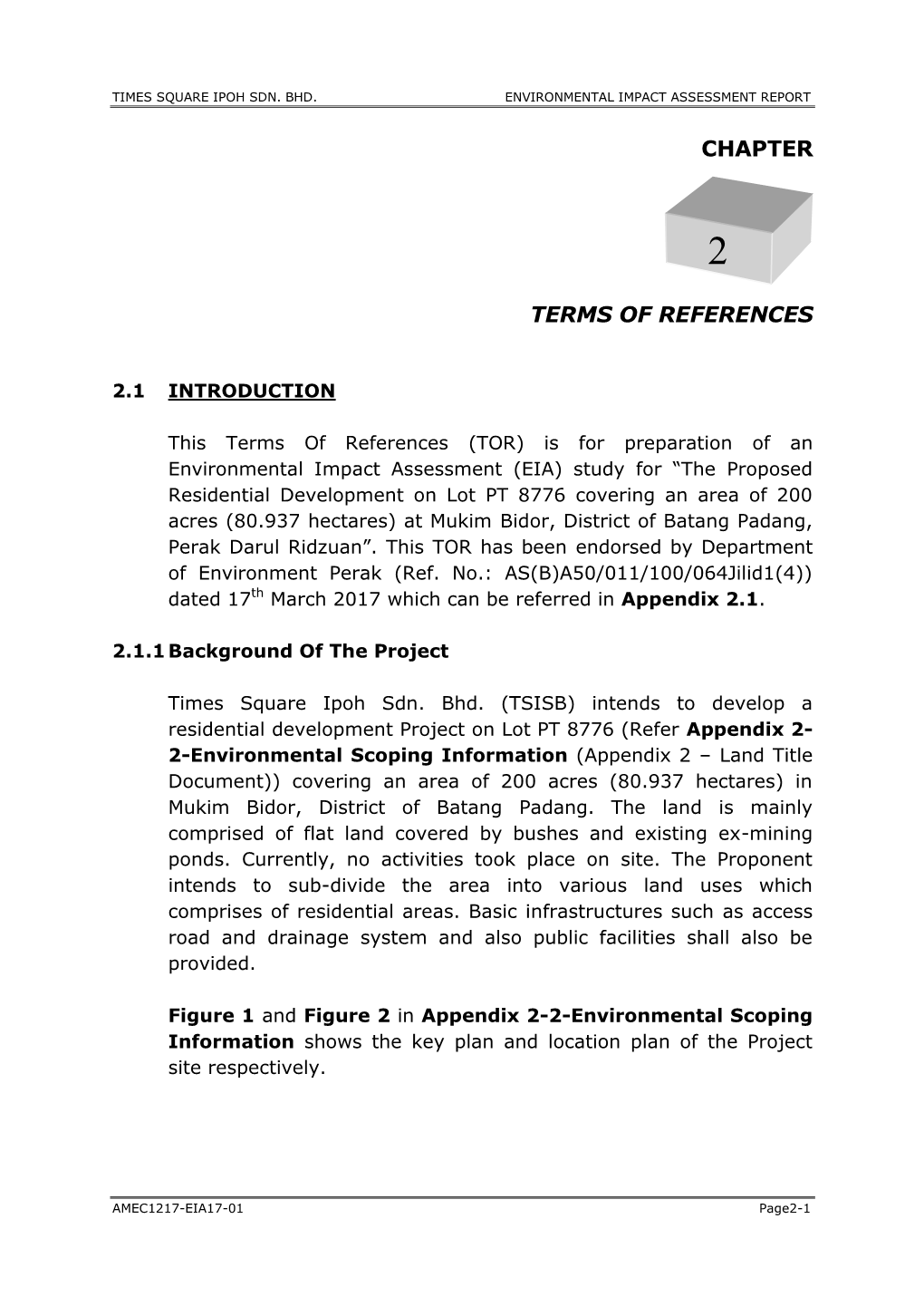 Chapter Terms of References