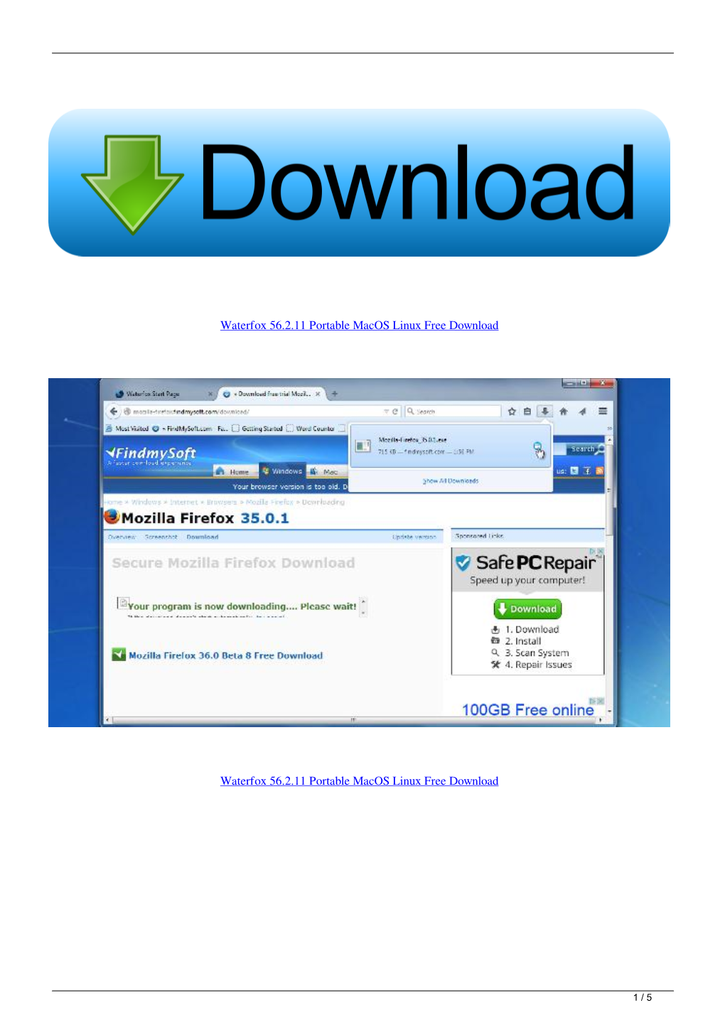 Waterfox 56211 Portable Macos Linux Free Download