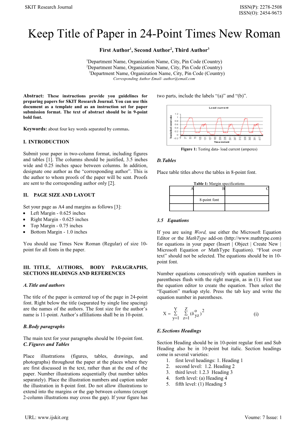 IJSR Paper Format