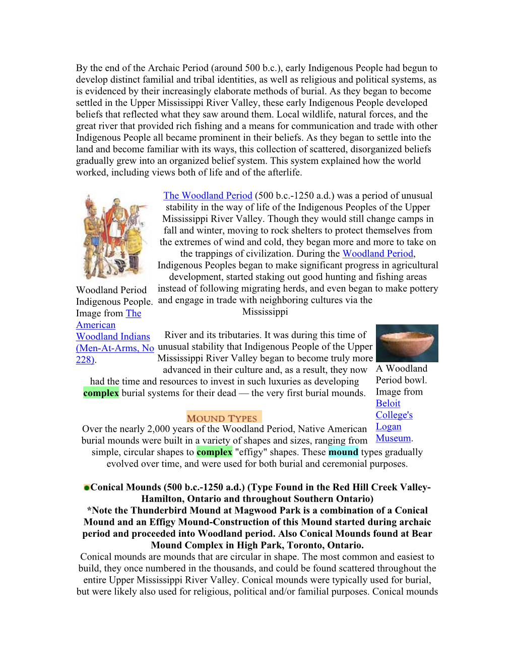 By the End of the Archaic Period (Around 500 B.C.), Early Indigenous People Had Begun to Develop Distinct Familial and Tribal Id