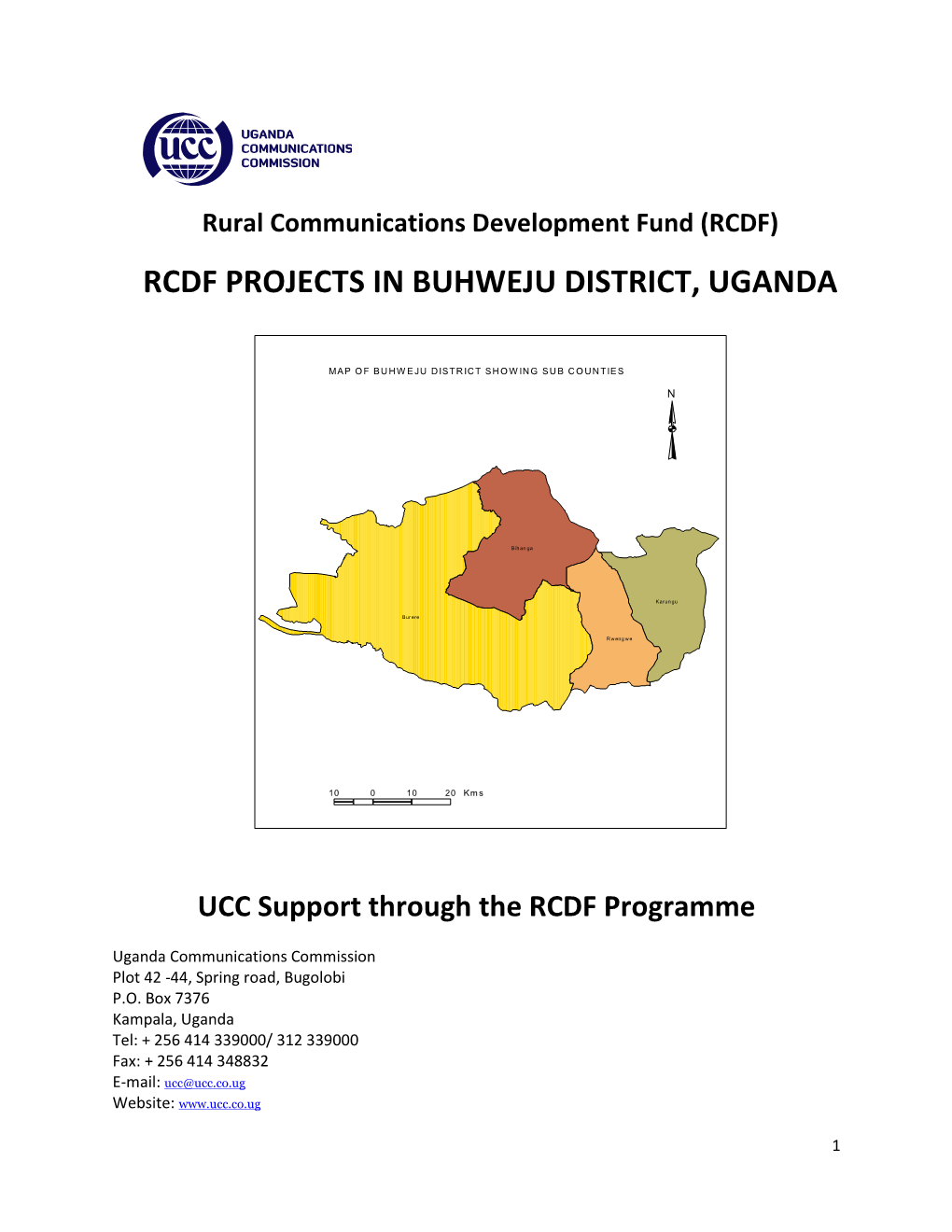 Rcdf Projects in Buhweju District, Uganda