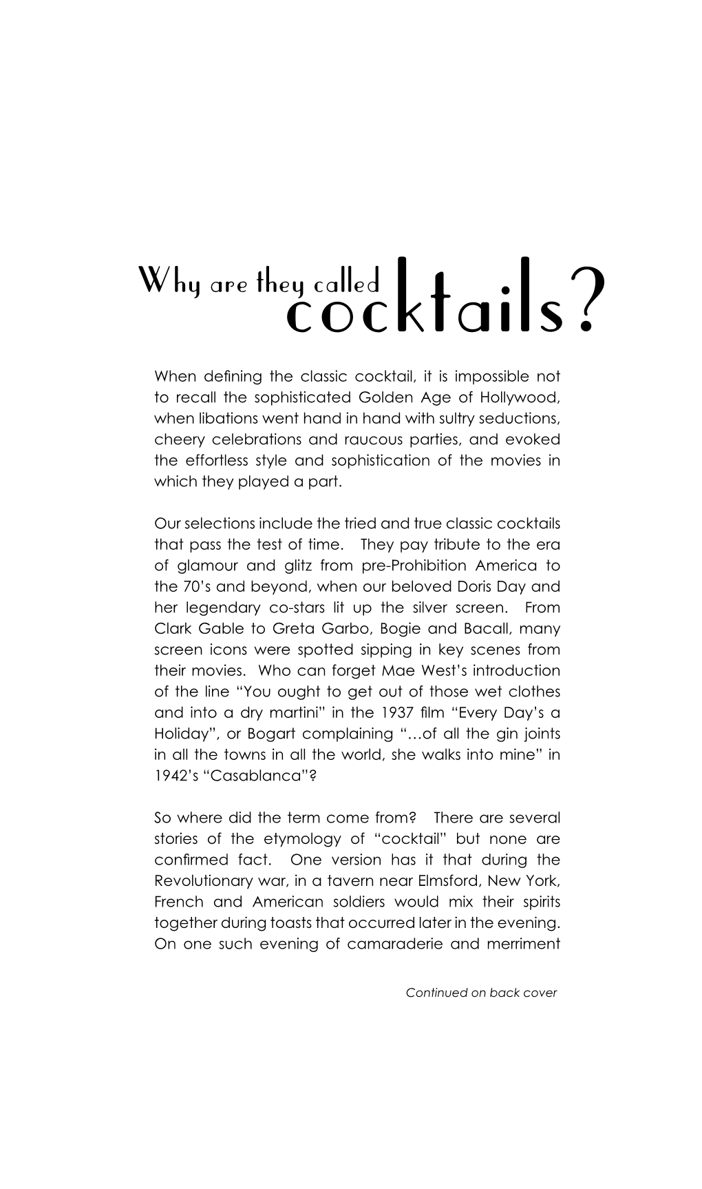 Cocktail Story