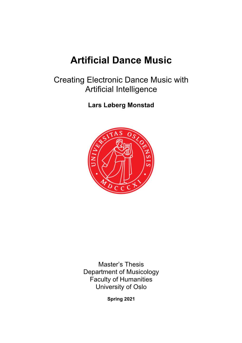 Artificial Dance Music