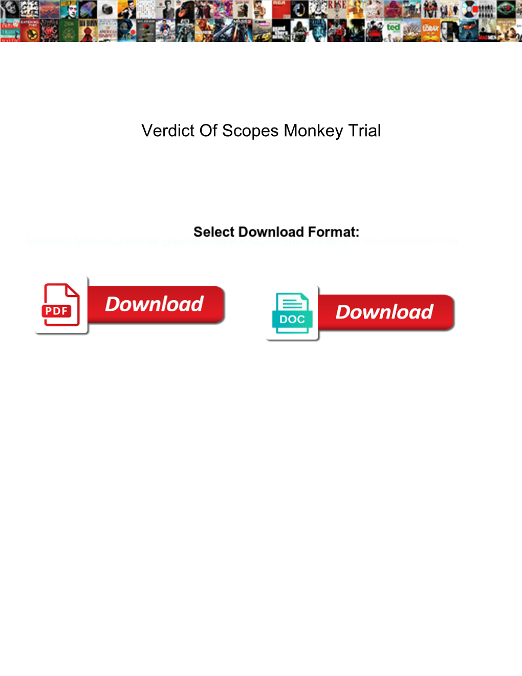 Verdict of Scopes Monkey Trial