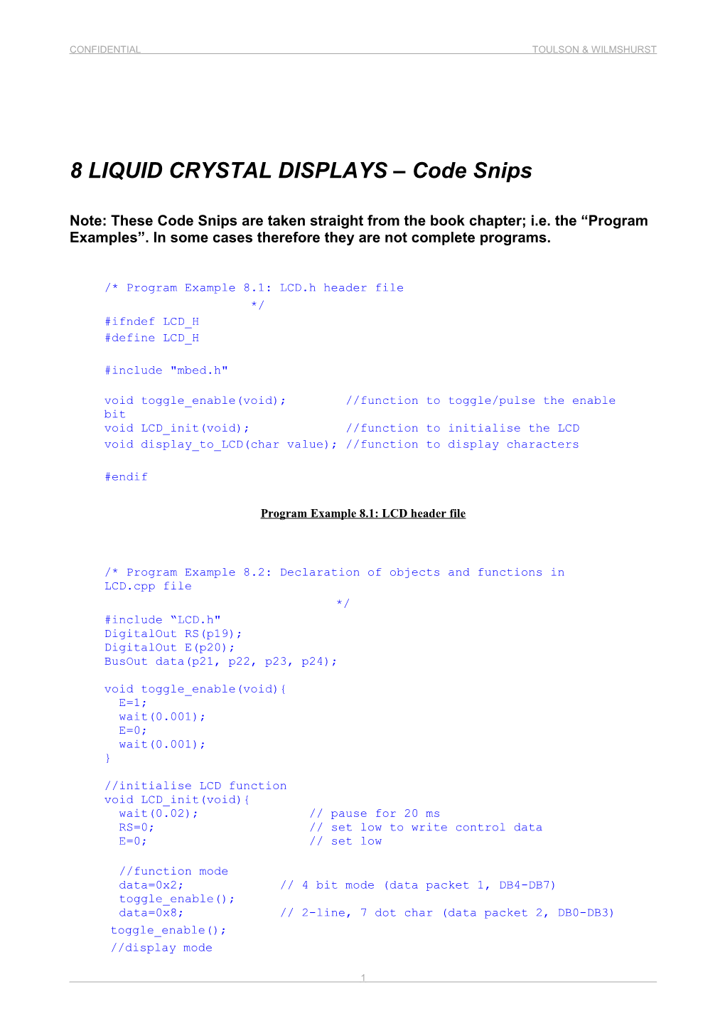 Chapter 6: Working with Displays