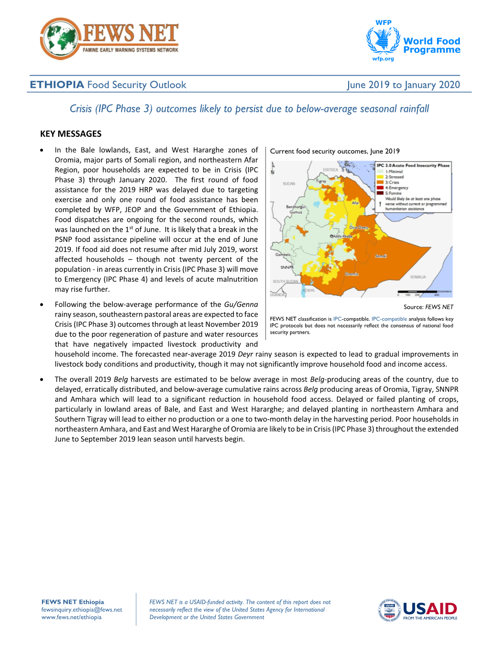 Outcomes Likely to Persist Due to Below-Average Seasonal Rainfall