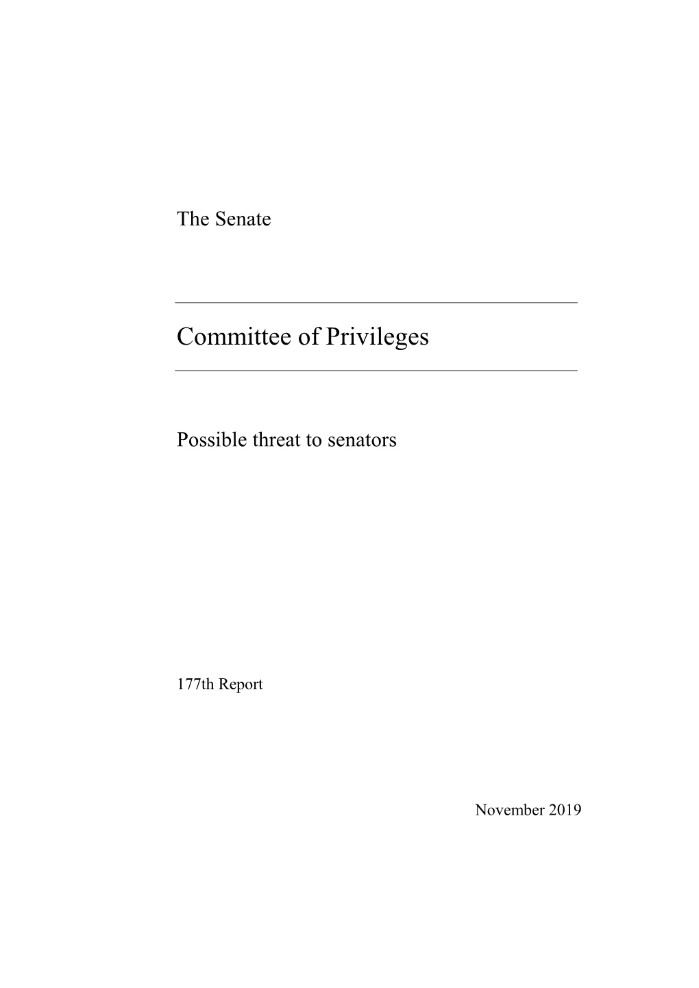 Committee of Privileges