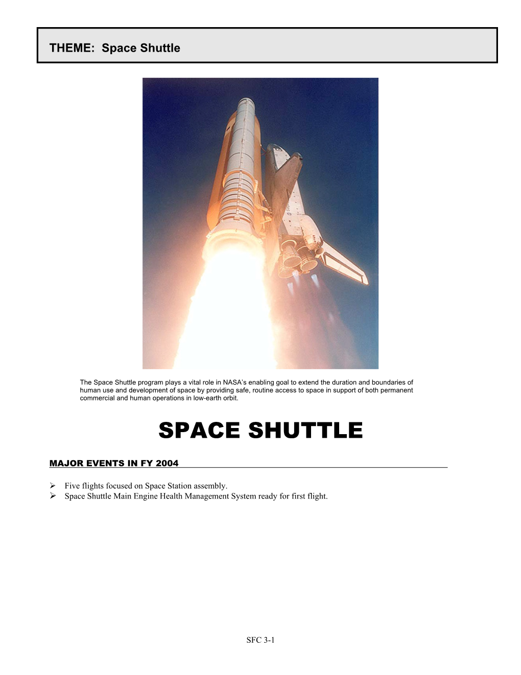 THEME: Space Shuttle