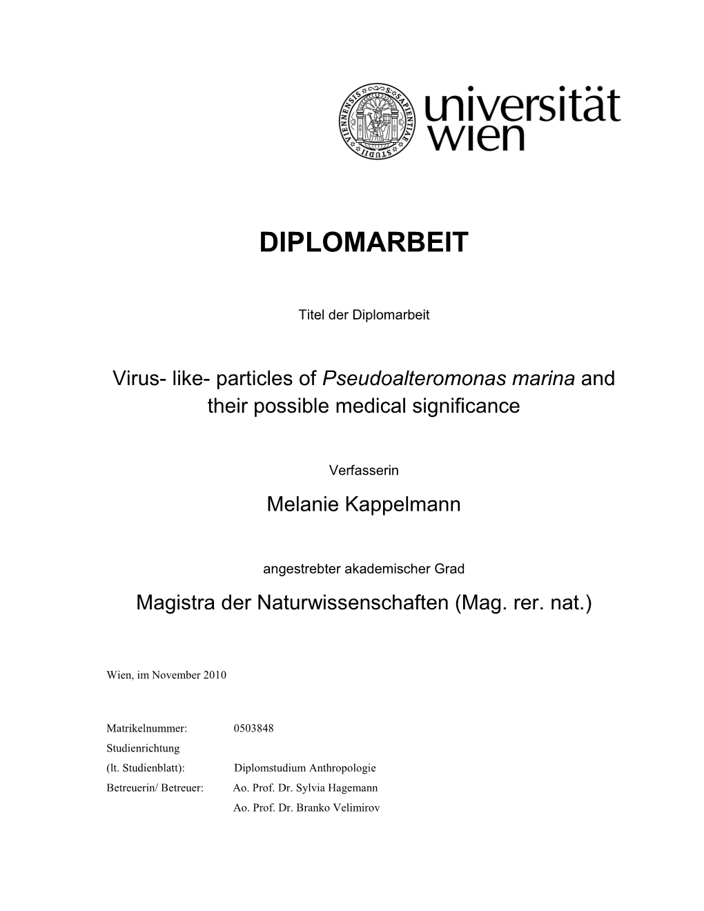 Diplomarbeit