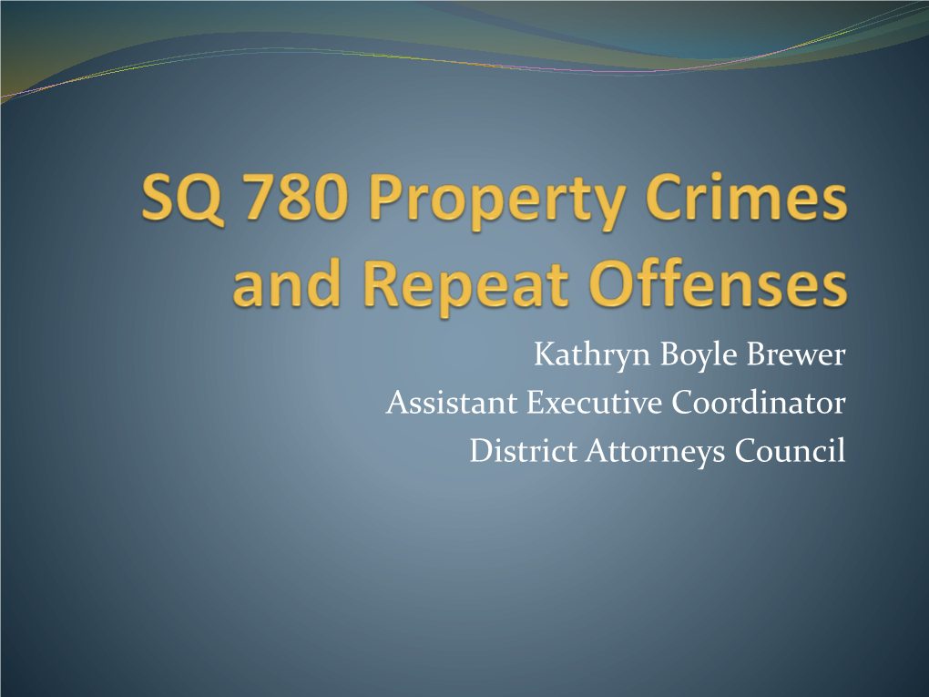 Theft and Property Crimes Review of State Laws