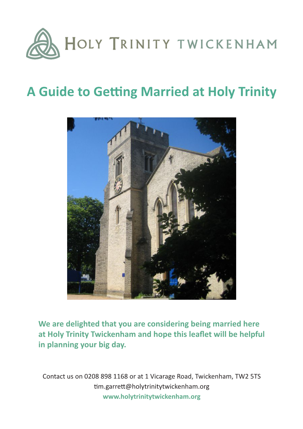 A Guide to Getting Married at Holy Trinity