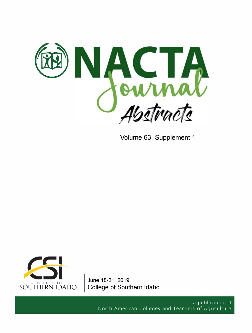 2019 NACTA Abstracts