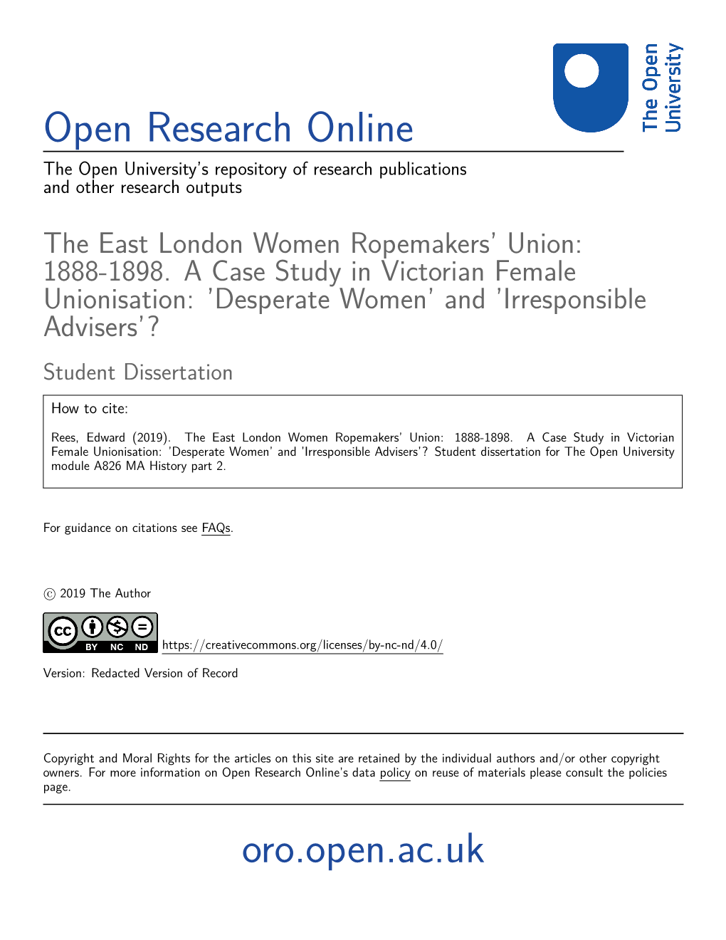 Open Research Online Oro.Open.Ac.Uk