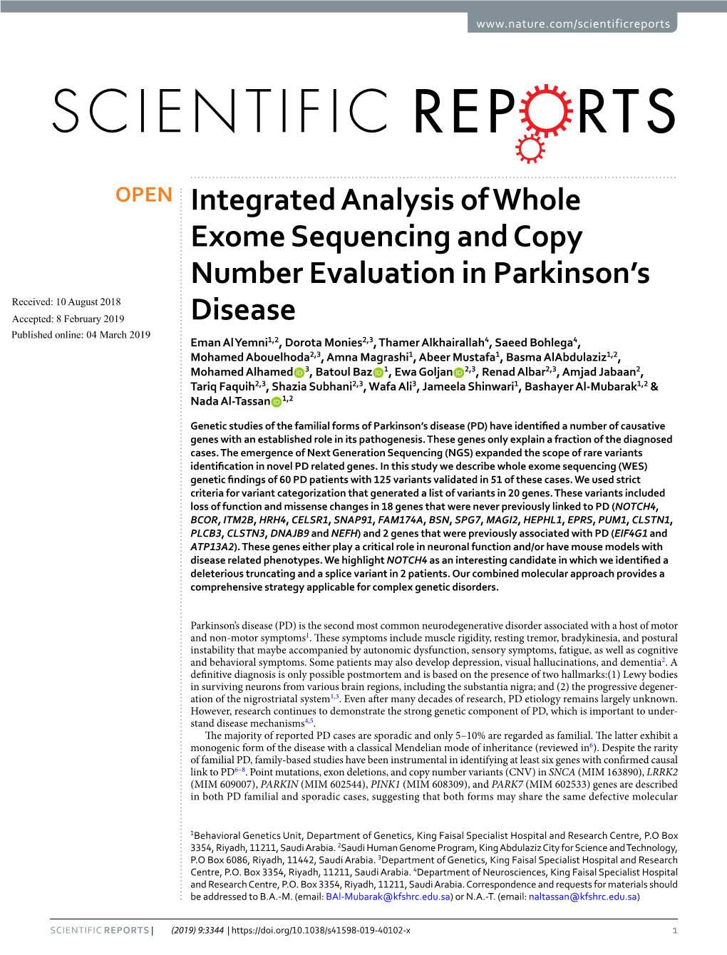 Integrated Analysis of Whole Exome Sequencing and Copy Number