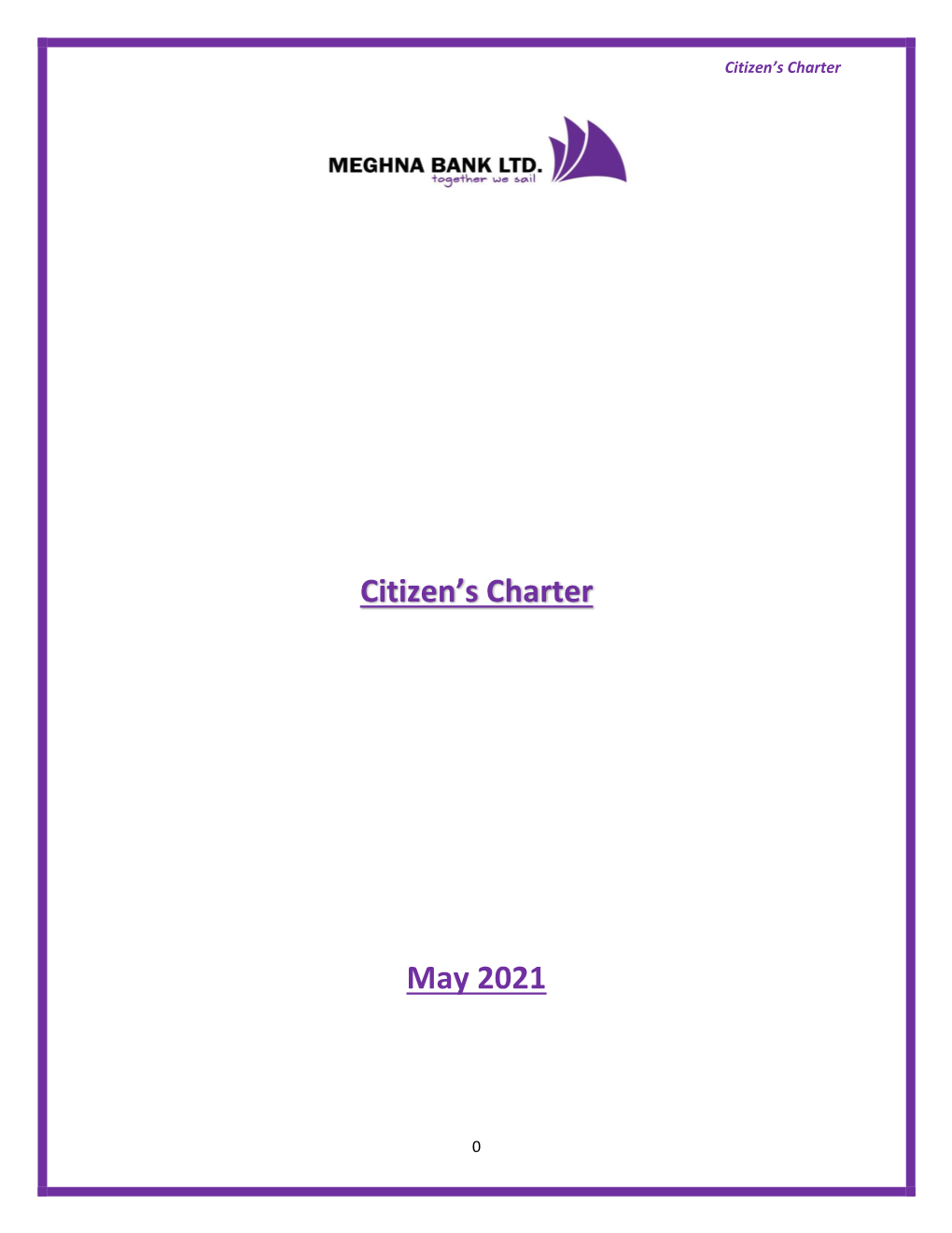 Citizen's Charter May 2021