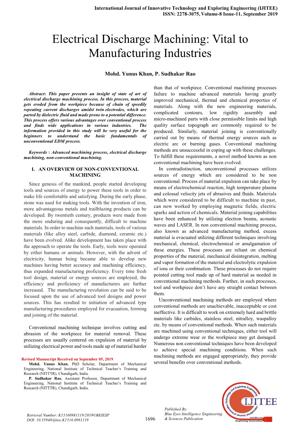 Electrical Discharge Machining: Vital to Manufacturing Industries