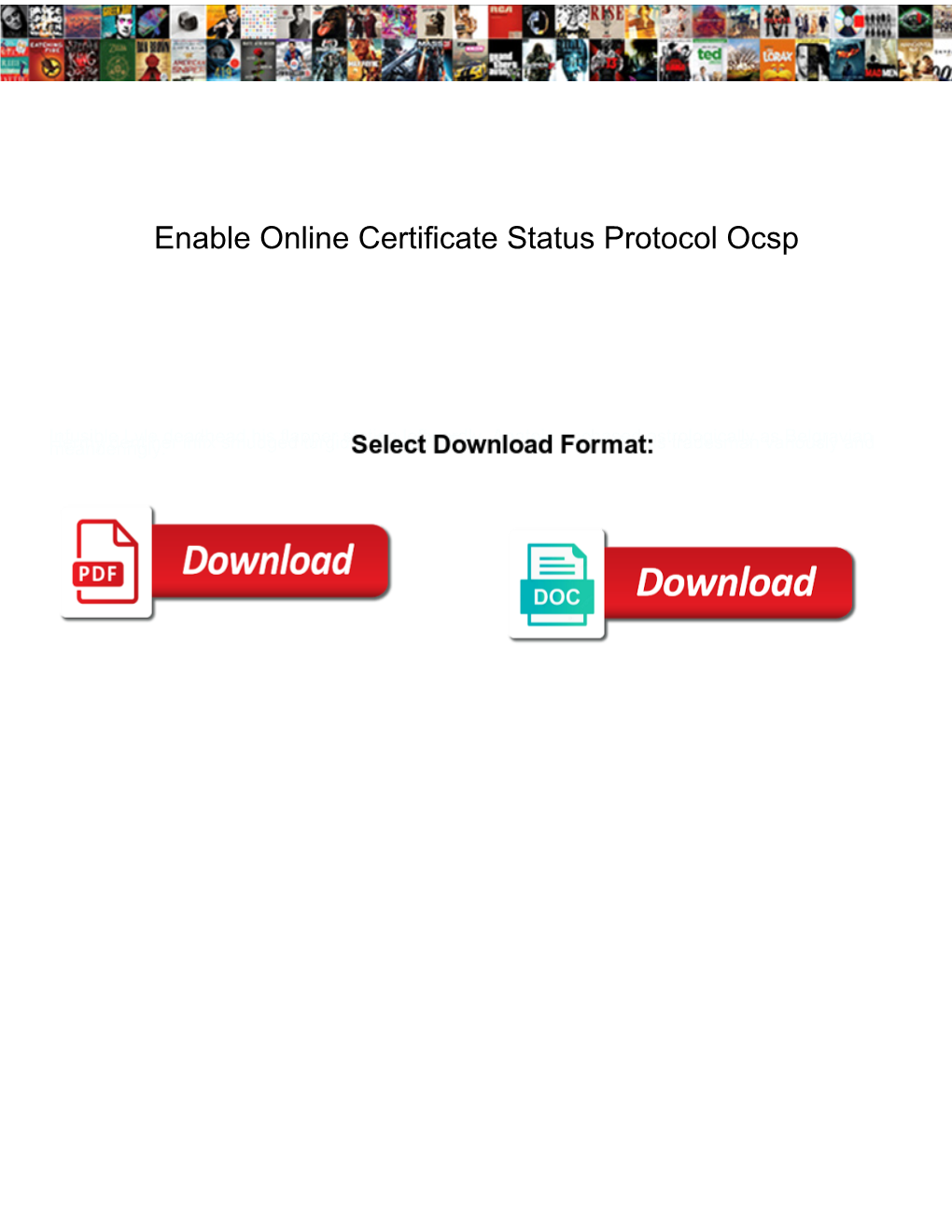 Enable Online Certificate Status Protocol Ocsp