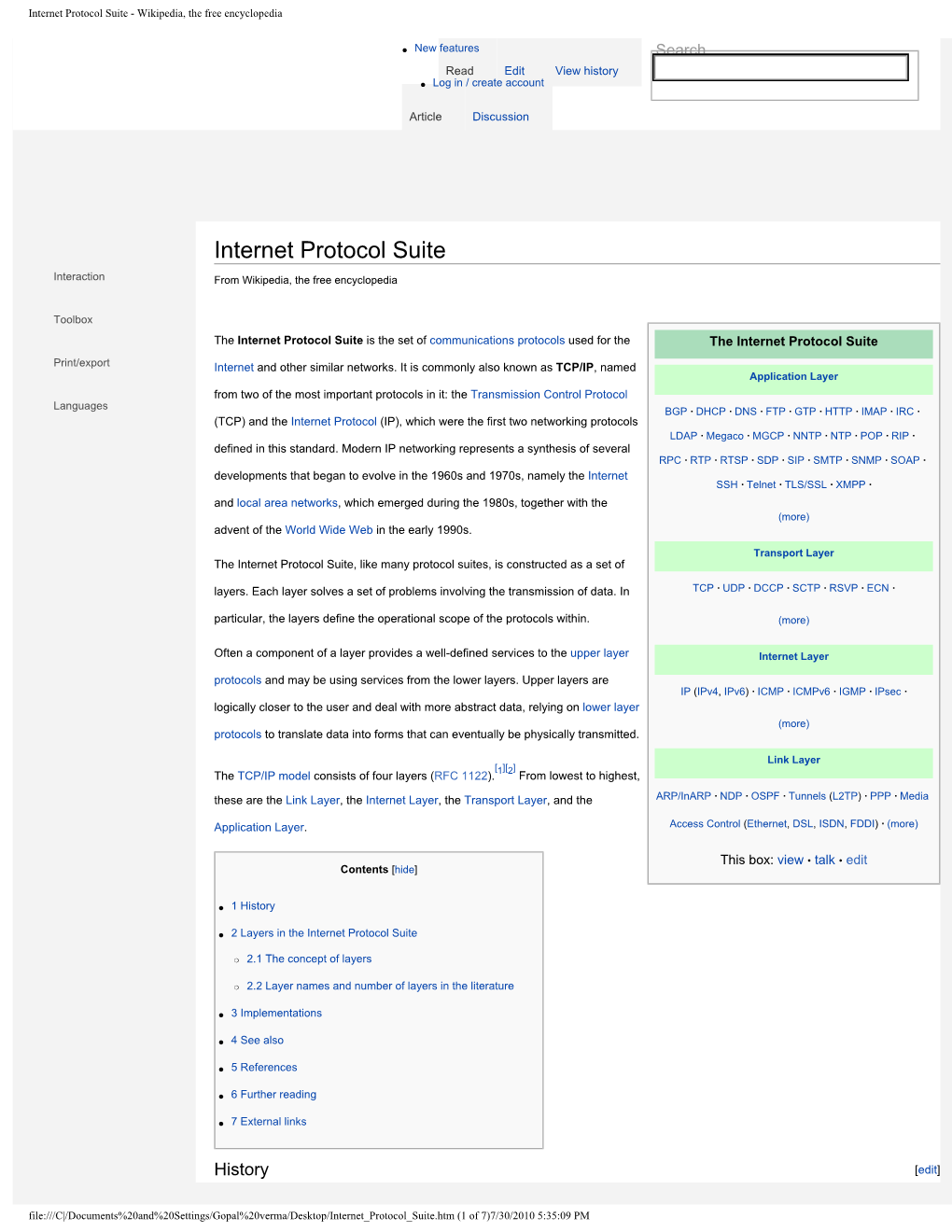 Internet Protocol Suite - Wikipedia, the Free Encyclopedia