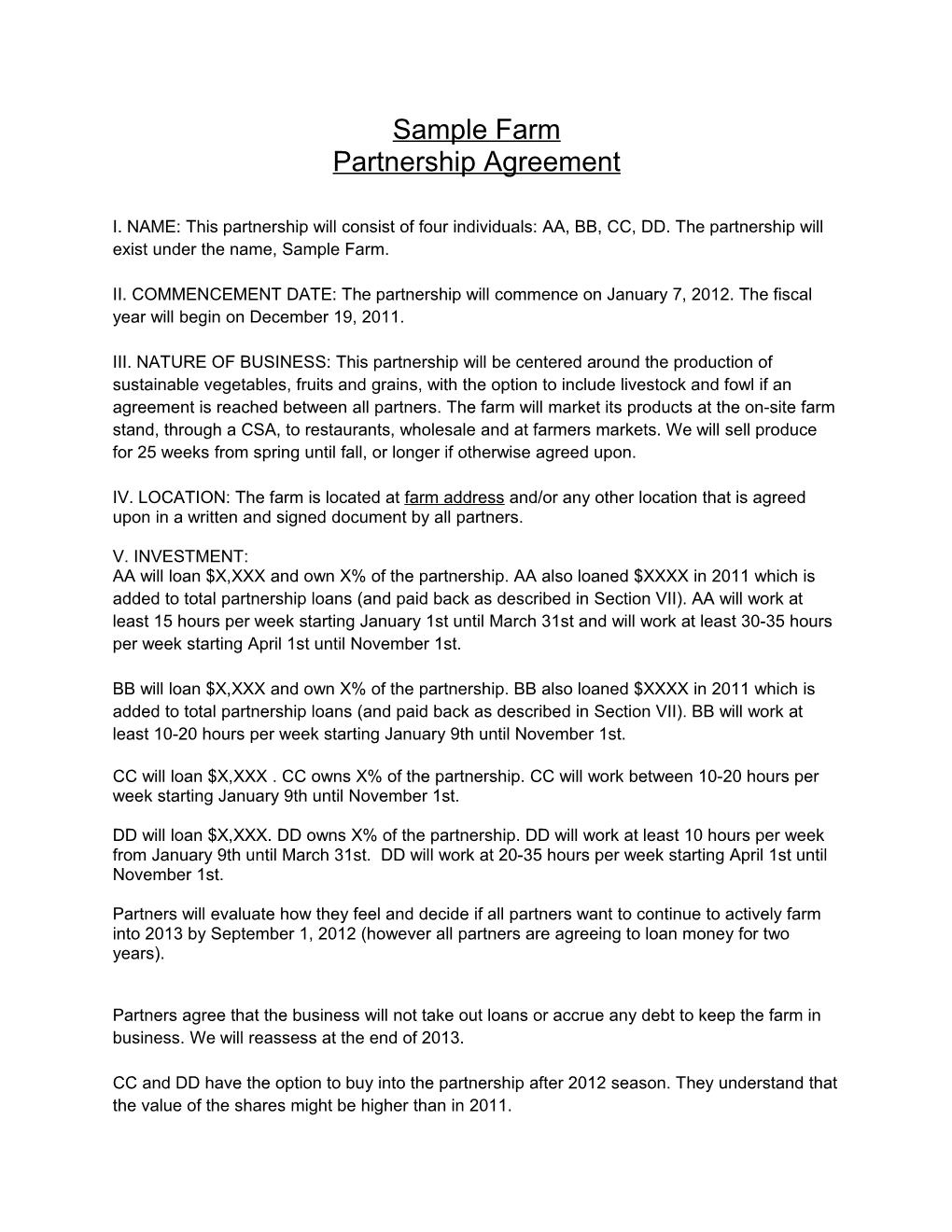 Partnership Agreement s1