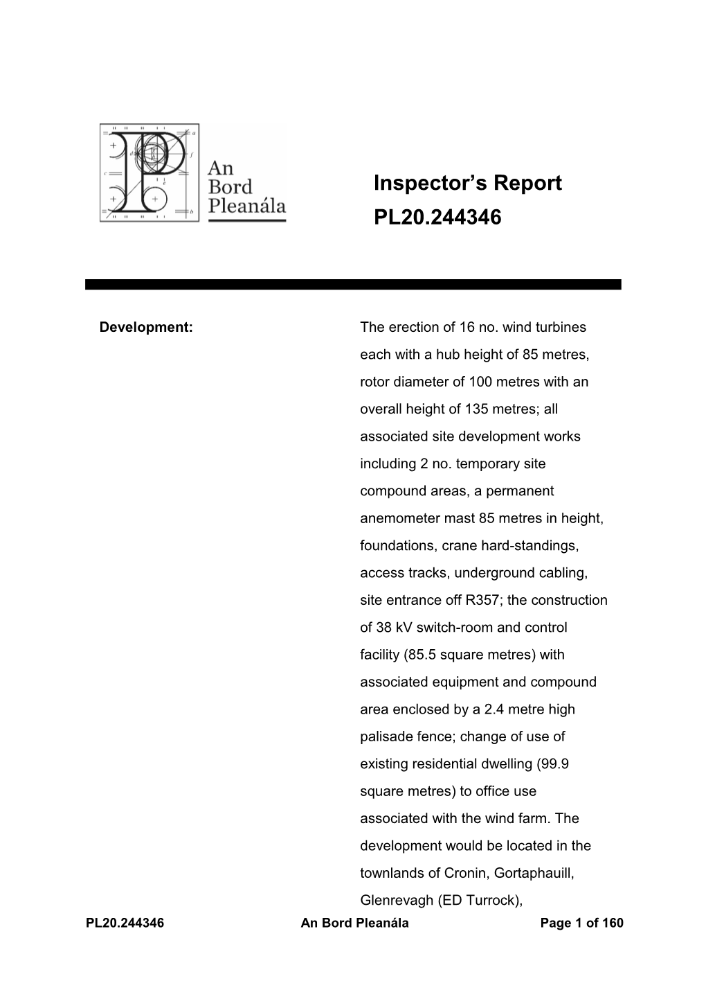 Report Template Normal Planning Appeal