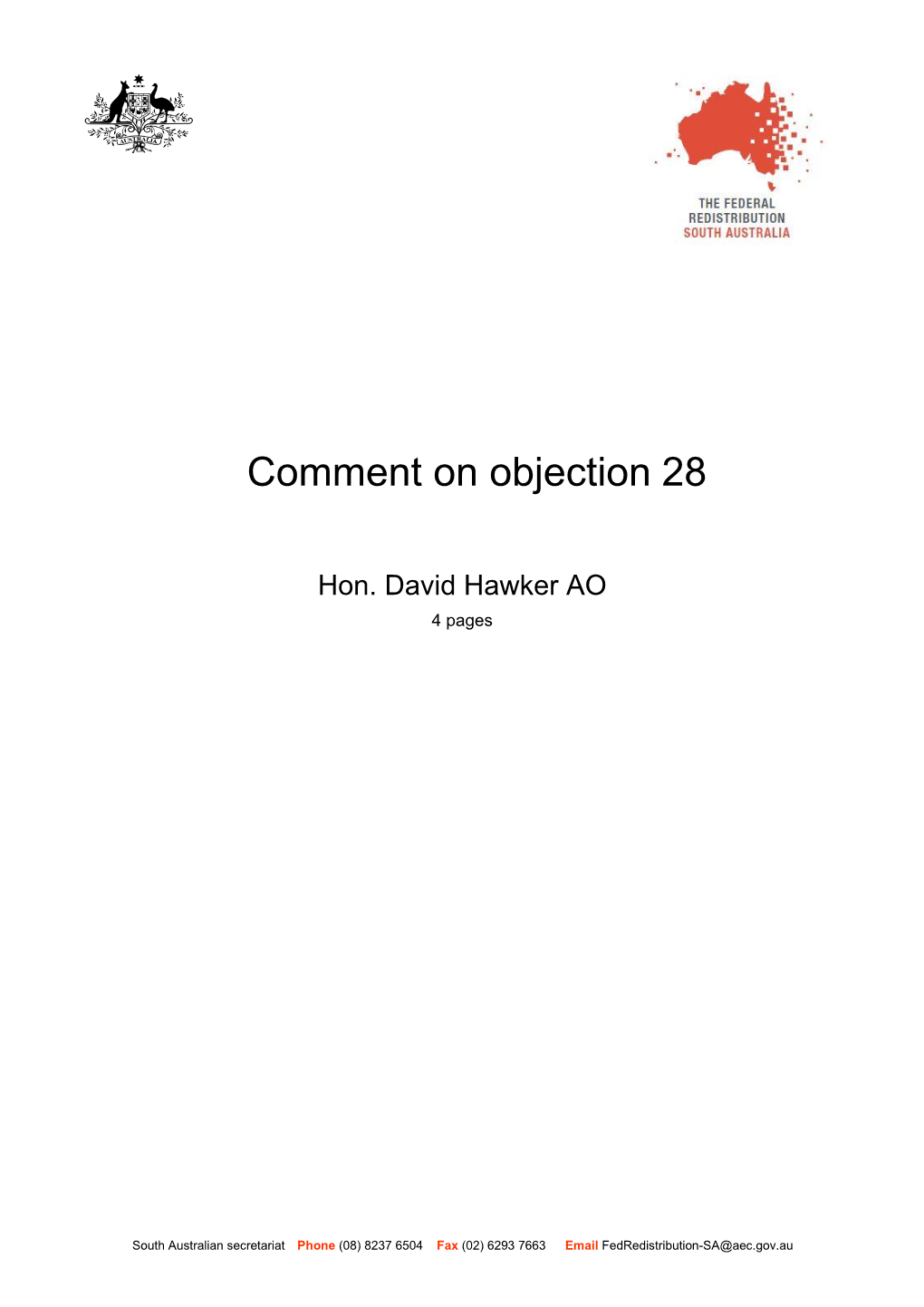 Comment on Objection 28