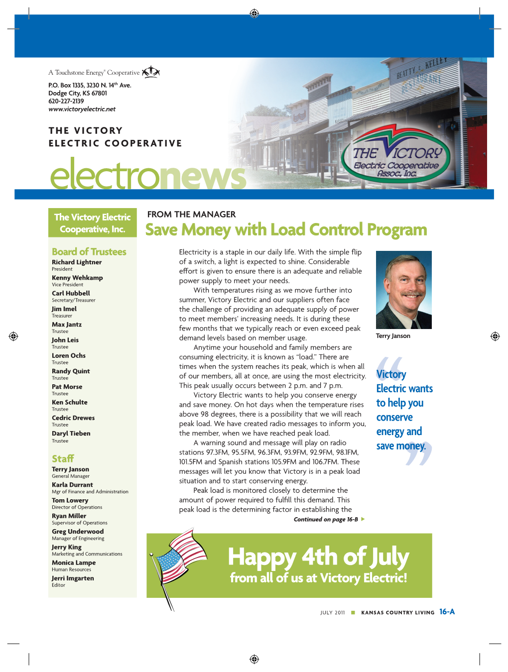 Electronews the Victory Electric from the MANAGER Cooperative, Inc