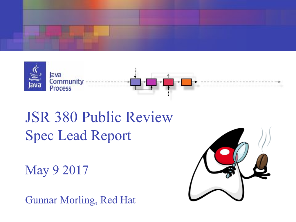 JSR 380 Public Review Spec Lead Report