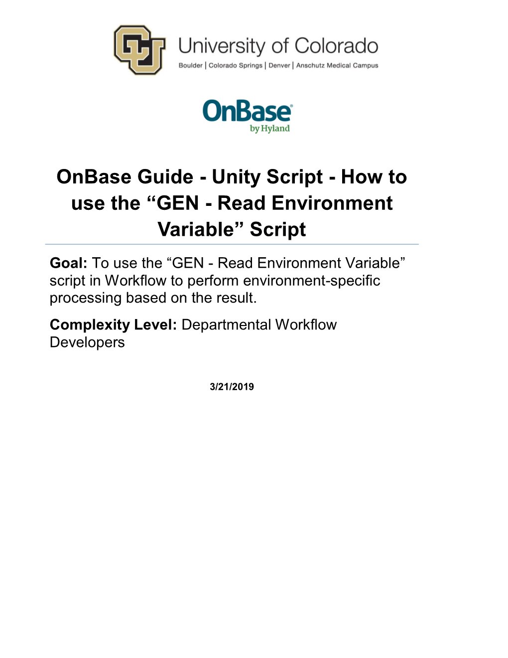 Onbase Guide