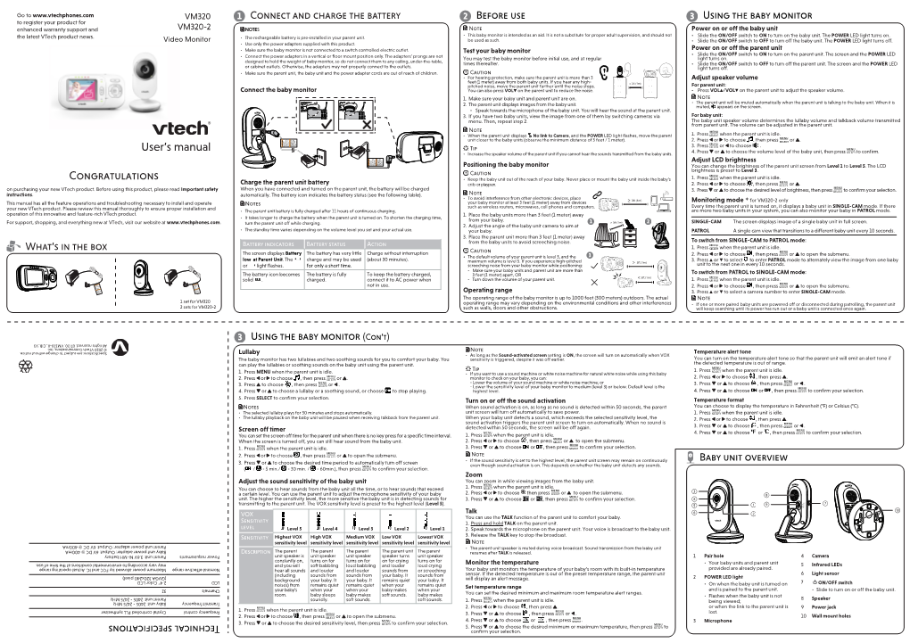 User's Manual Congratulations