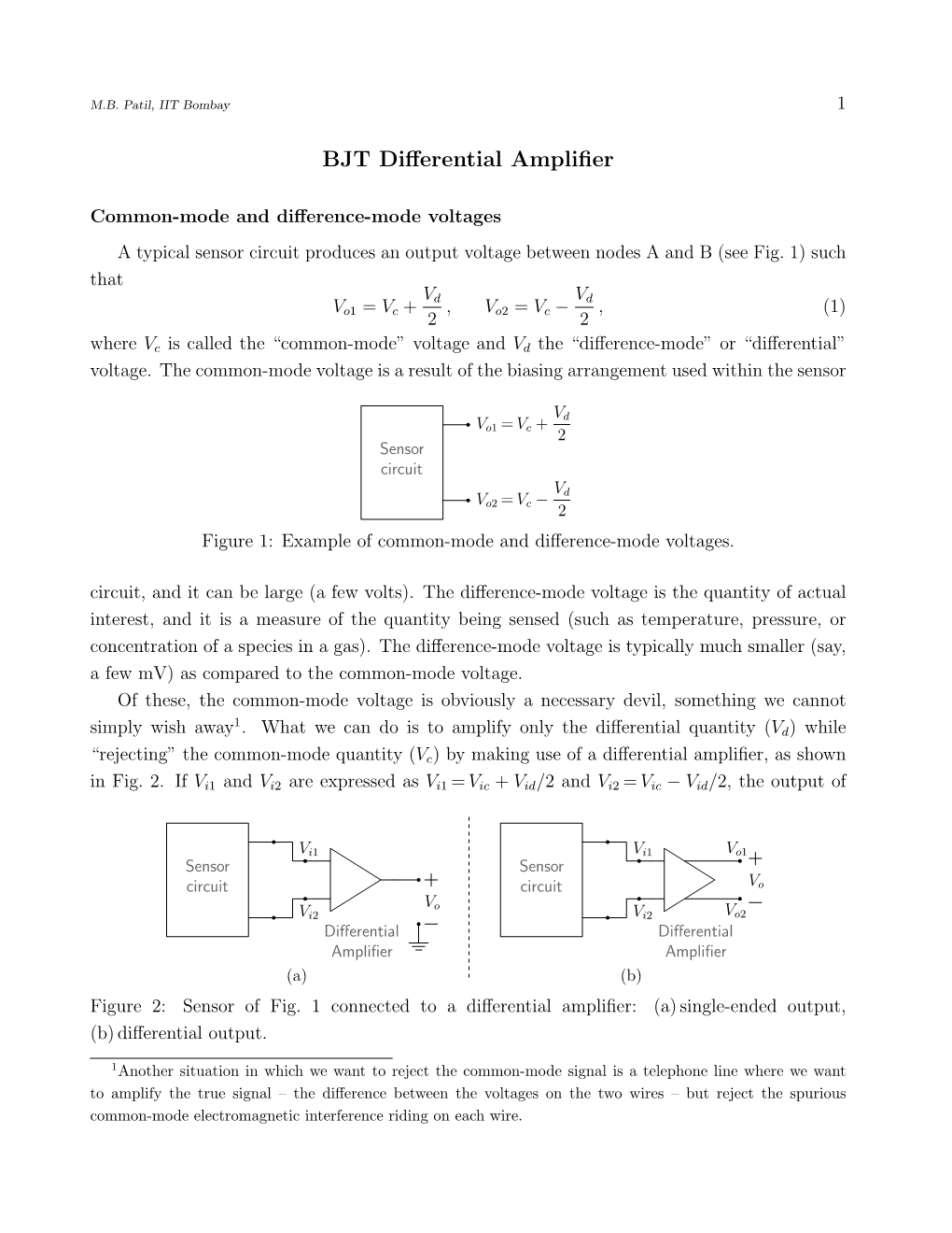 BJT Differential Amplifier