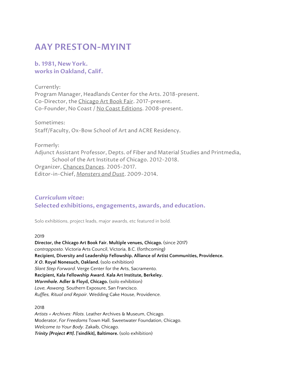 A​AY PRESTON-MYINT B