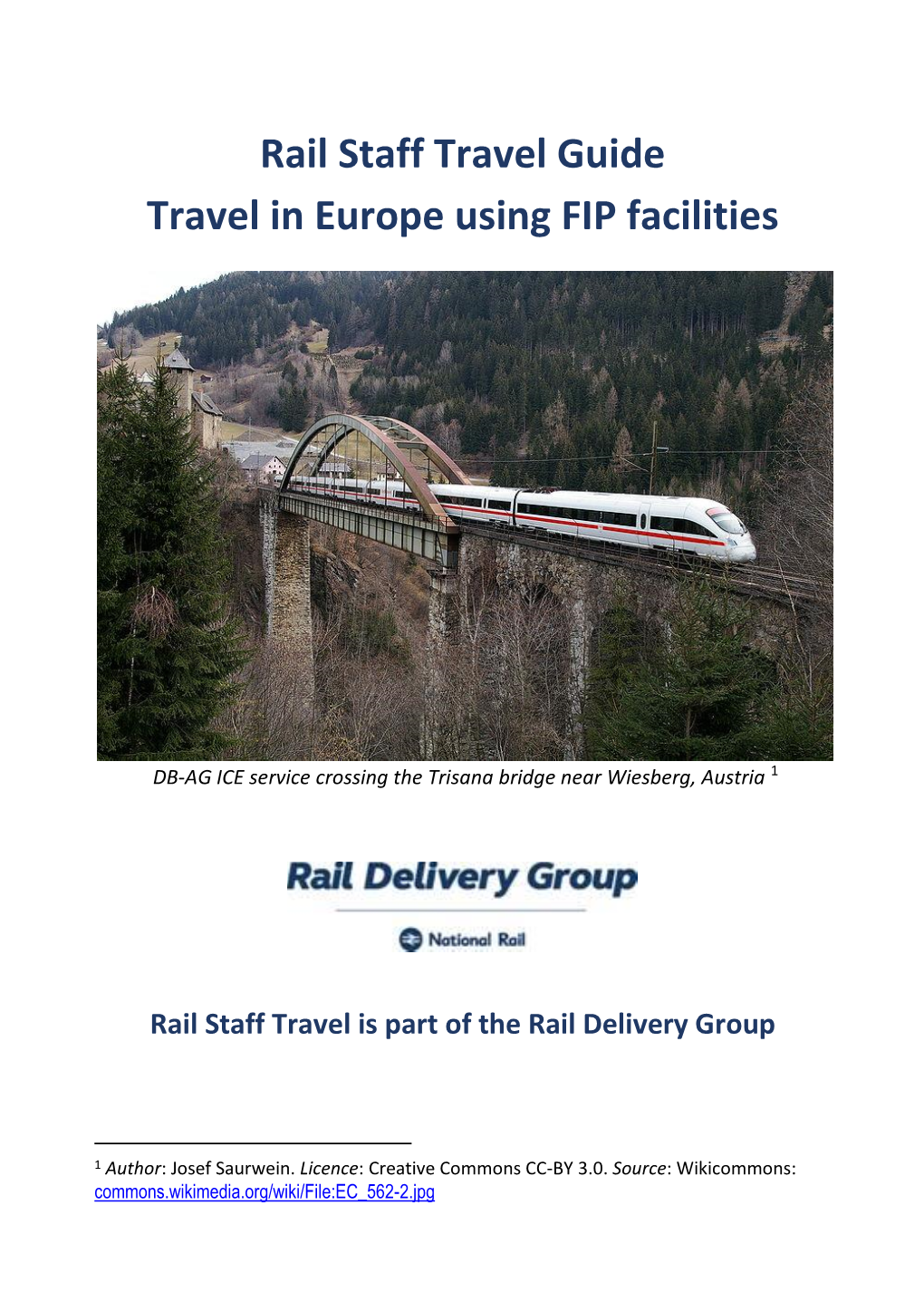 Rail Staff Travel Guide Travel in Europe Using FIP Facilities