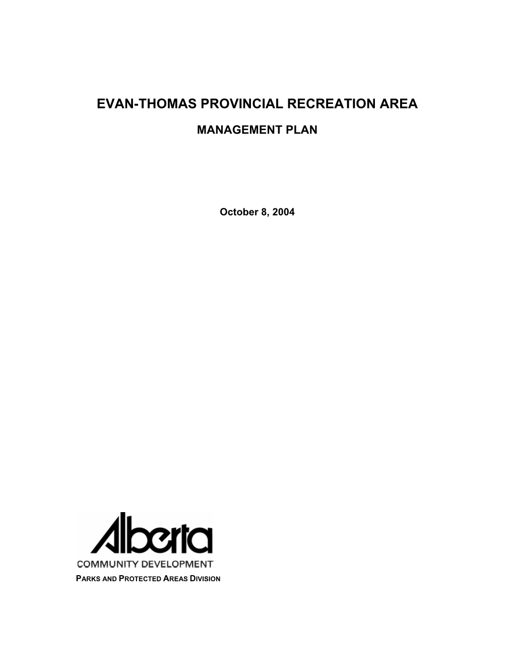 Evan-Thomas Provincial Recreation Area