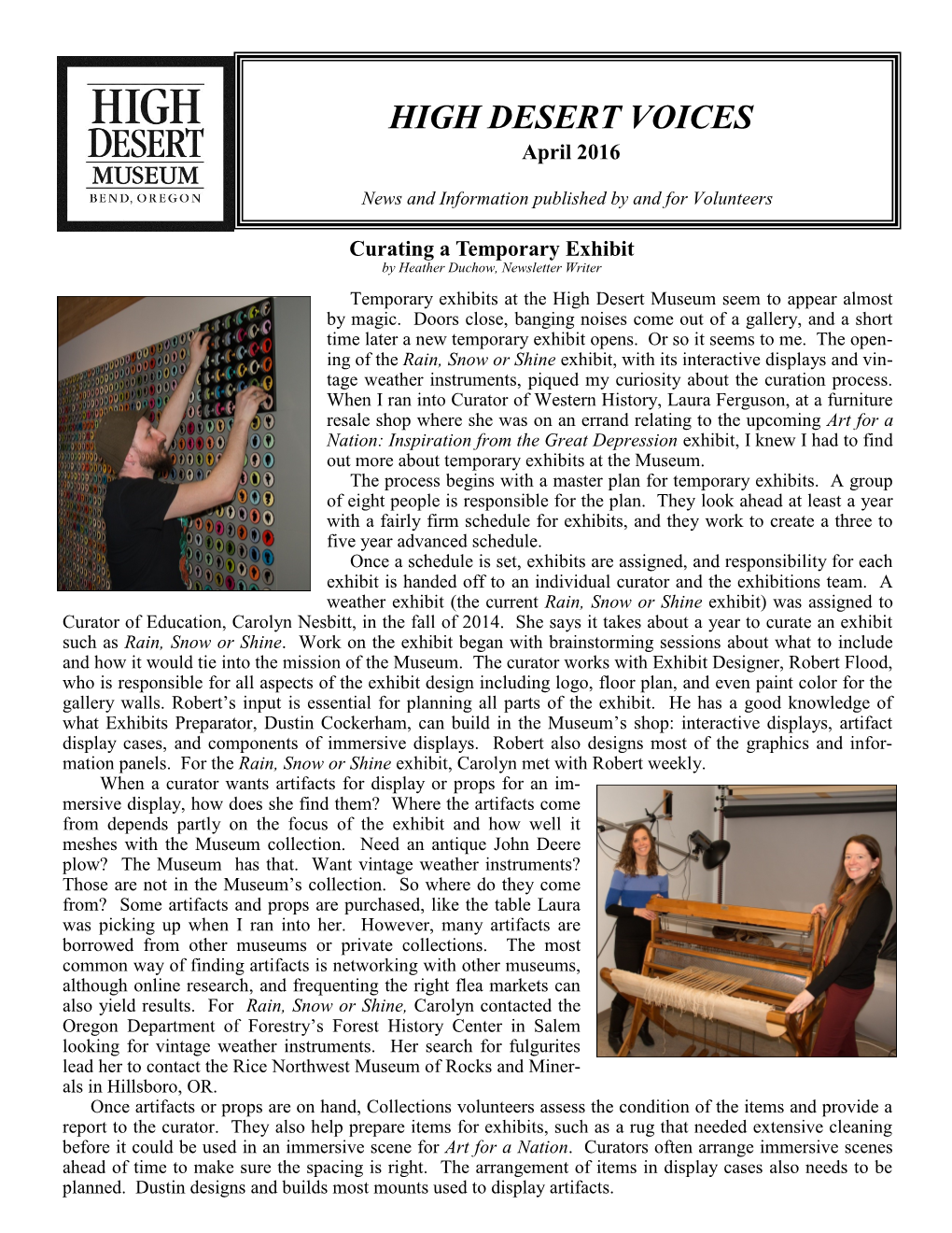 HIGH DESERT VOICES April 2016