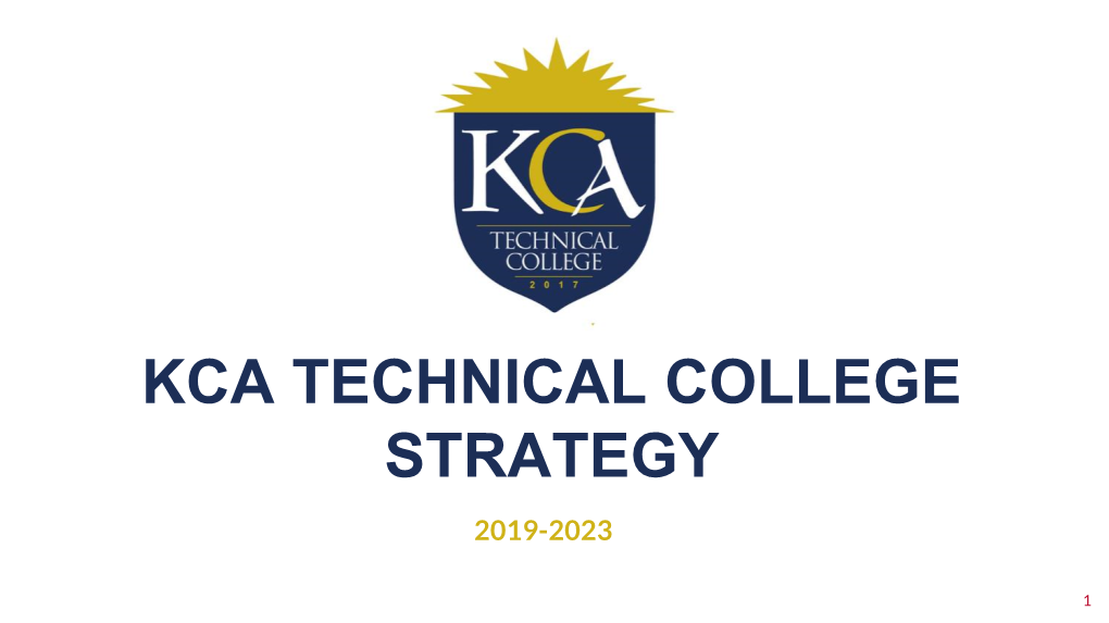 Kca Technical College Strategy