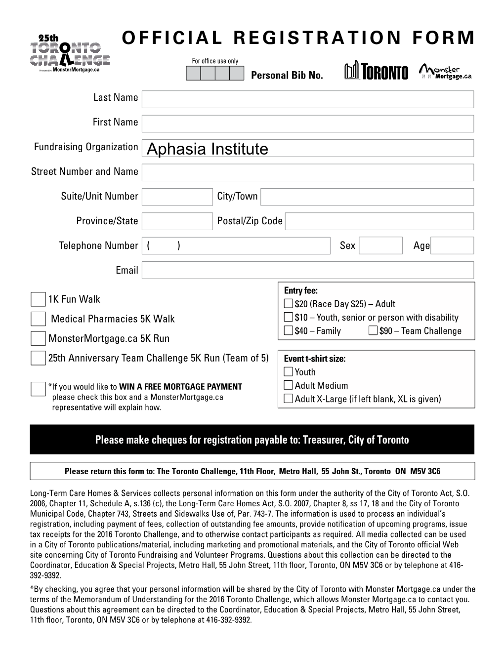 Official Registration Form