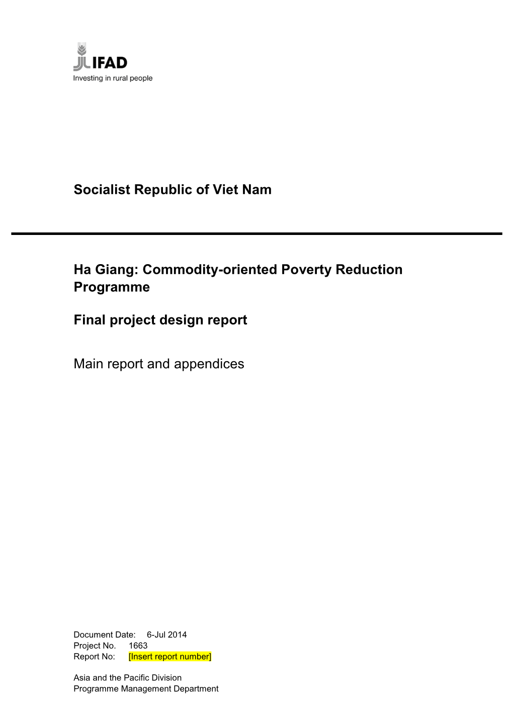 Ha Giang: Commodity-Oriented Poverty Reduction Programme