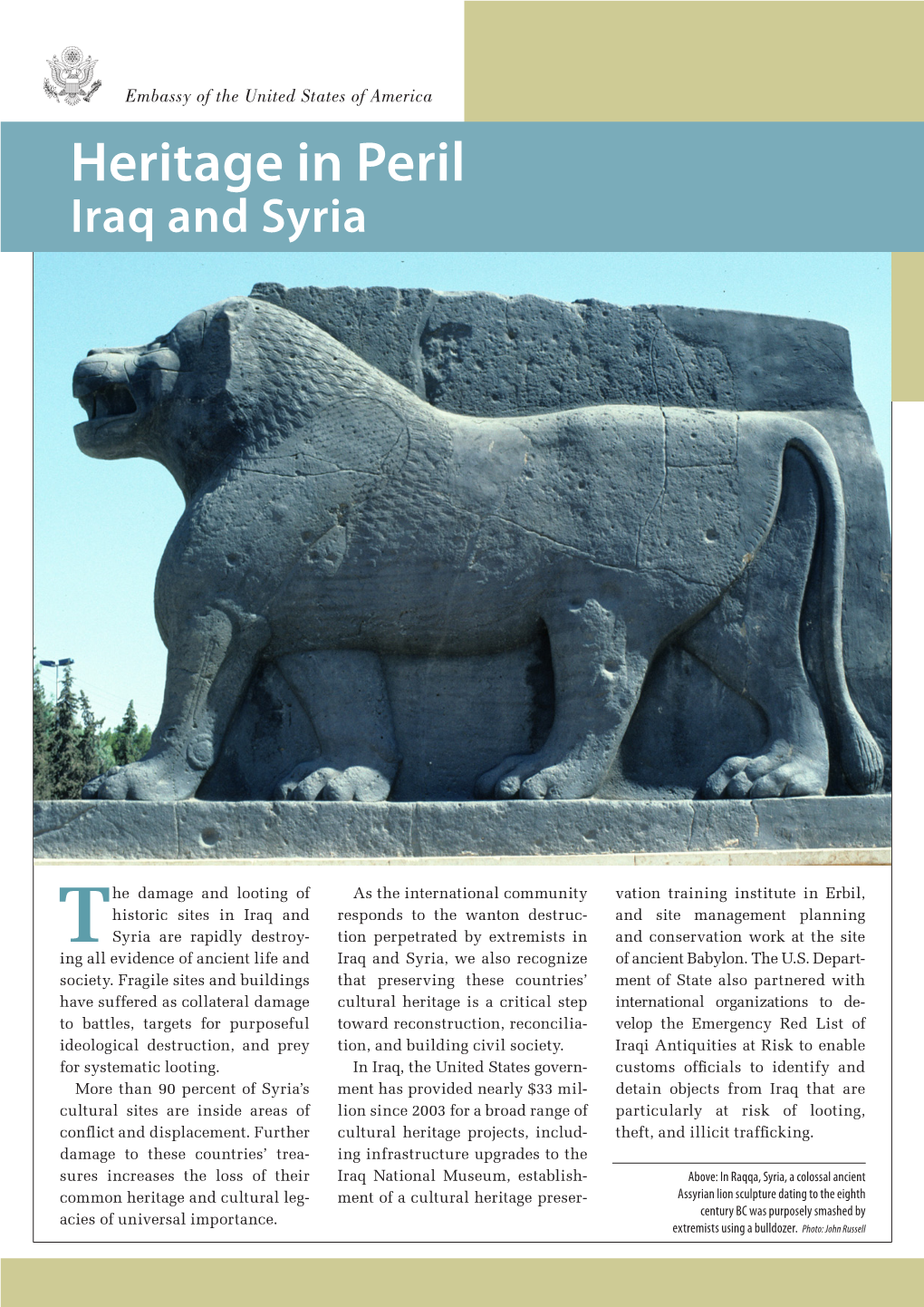 Heritage in Peril Iraq and Syria