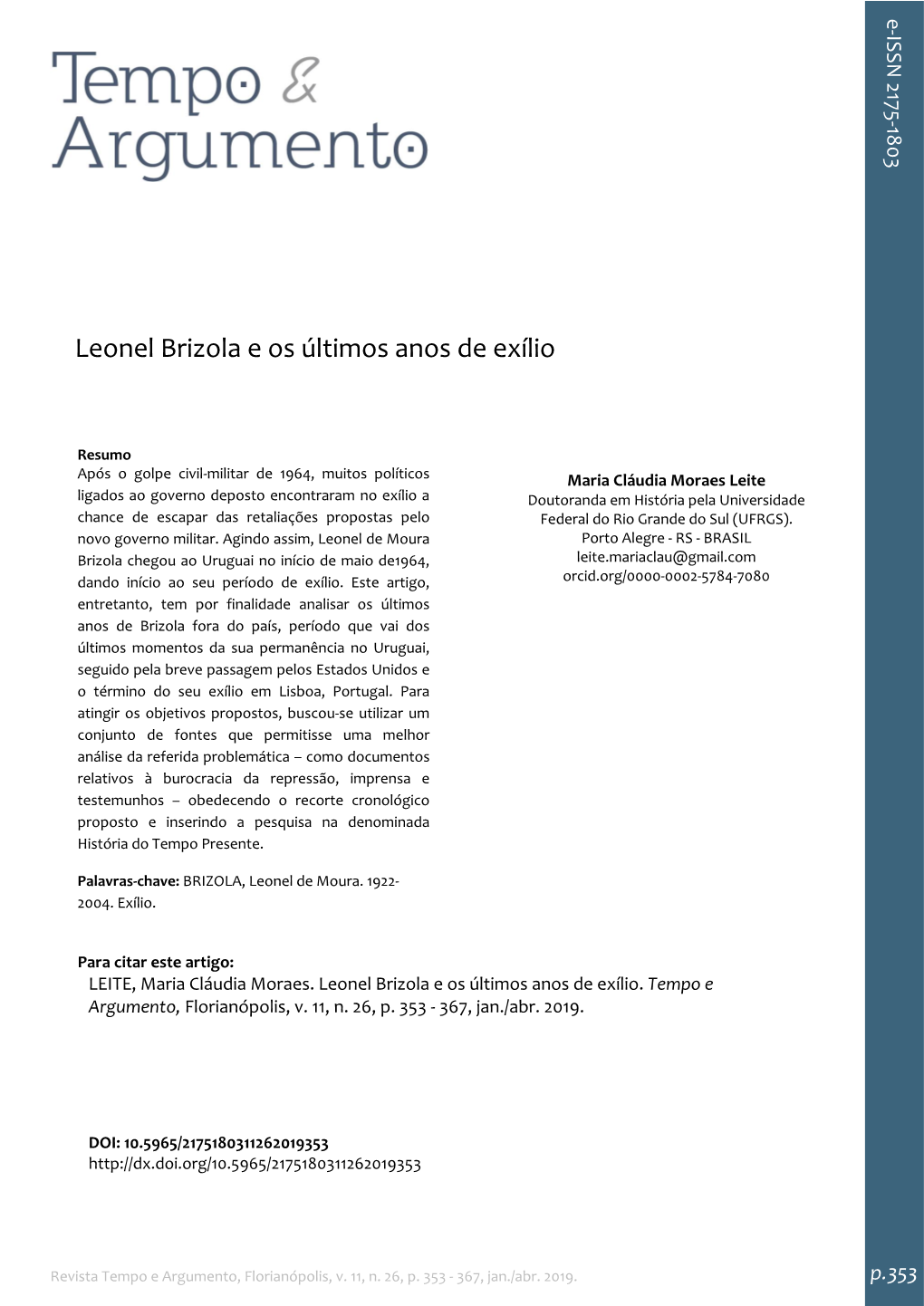 Leonel Brizola E Os Últimos Anos De Exílio