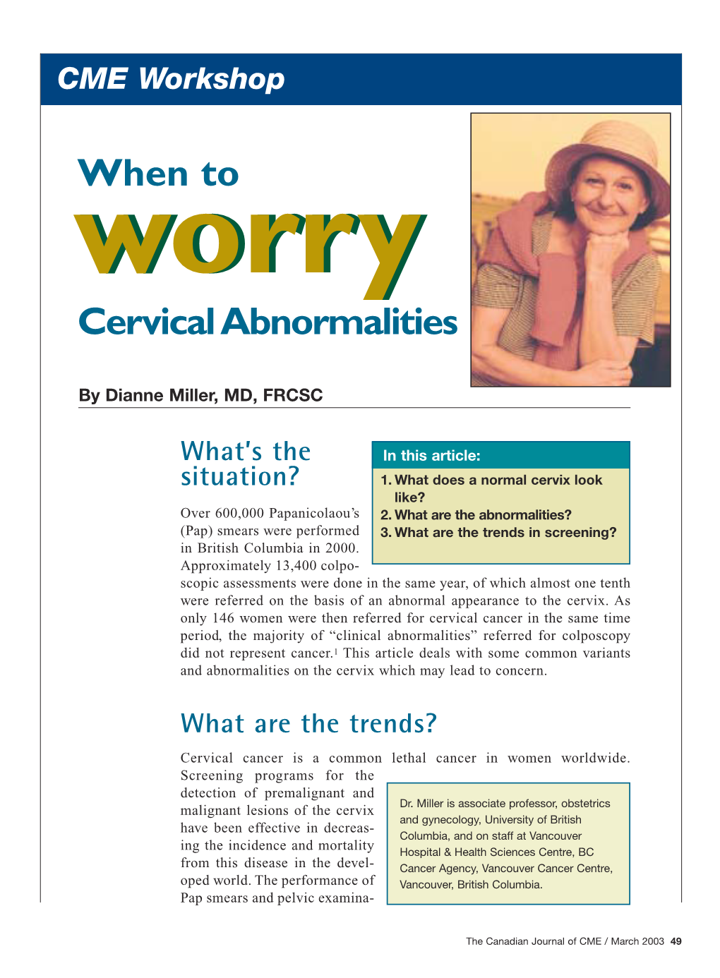 When to Cervical Abnormalities