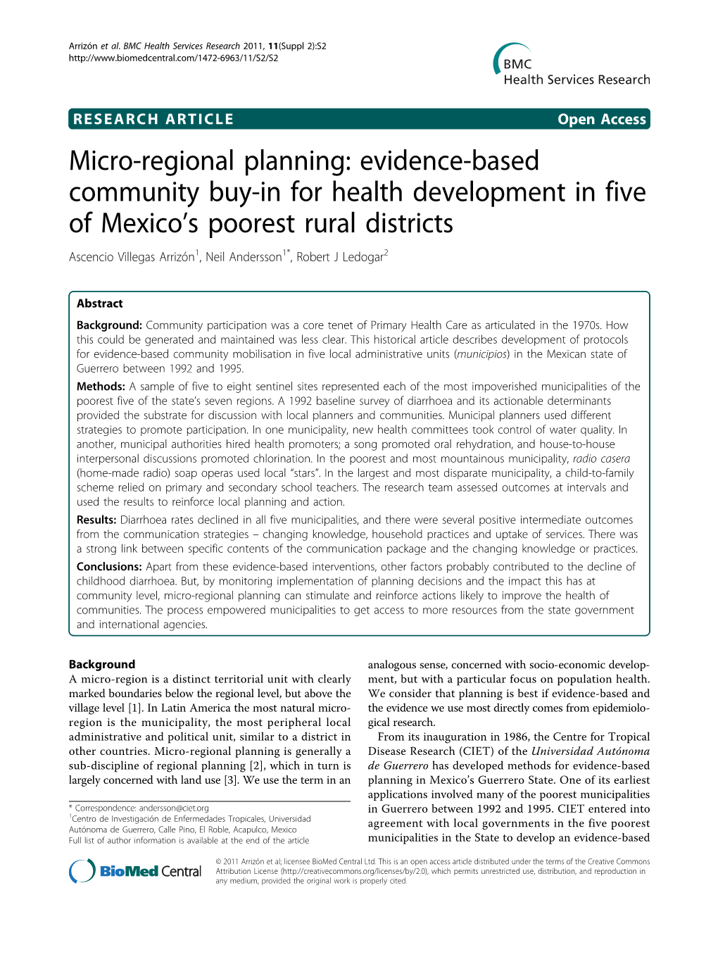 Micro-Regional Planning